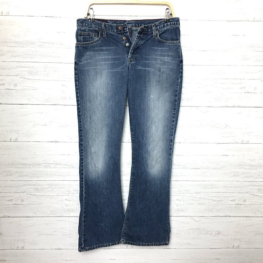 Abercrombie & Fitch Women's Jeans Flare Leg Button Fly Cotton size 4 length 32"